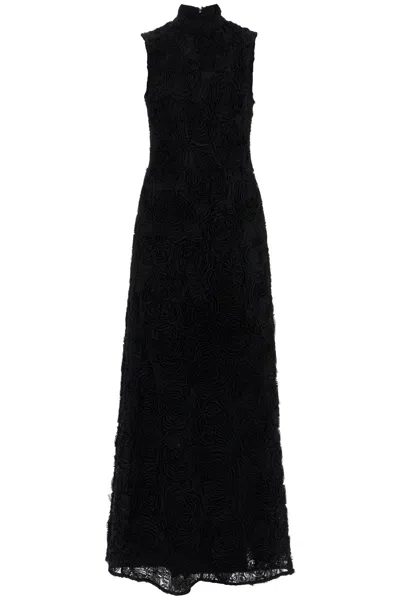 ROTATE BIRGER CHRISTENSEN FLORAL MESH MAXI DRESS