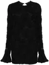 Rotate Birger Christensen Flower Mesh Mini Dress In Black