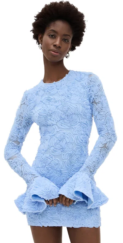 ROTATE BIRGER CHRISTENSEN FLOWER MESH MINI DRESS SKYWAY