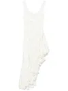 Rotate Birger Christensen Flower-mesh Ruffle Dress In White