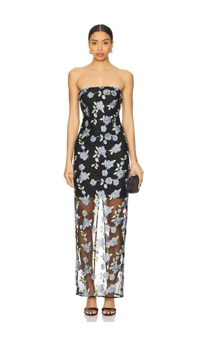 ROTATE BIRGER CHRISTENSEN FLOWER MESH TUBE DRESS