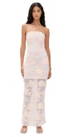 Rotate Birger Christensen Flower Mesh Tube Dress Angel Wing Comb In Angel Wing Comb