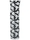Rotate Birger Christensen Flower Mesh Tube Dress In Black