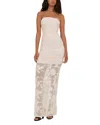 Rotate Birger Christensen Flower Mesh Tube Dress Angel Wing Comb In Blush Pink