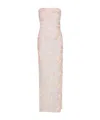 Rotate Birger Christensen Flower Mesh Tube Dress Light Pink In Pink