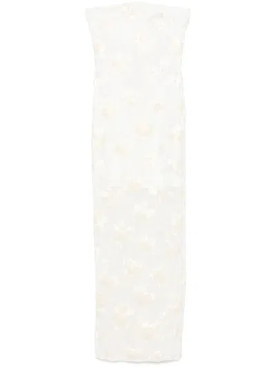 ROTATE BIRGER CHRISTENSEN ROTATE BIRGER CHRISTENSEN FLOWER MESH TUBE DRESS 