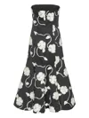 Rotate Birger Christensen Ana Embroidered Midi Dress In Black