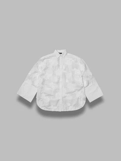 Rotate Birger Christensen Flower Oversized Shirt In White