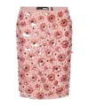 Rotate Birger Christensen Ladies Peachskin Flower Sequins Skirt In Pink