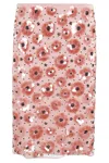 Rotate Birger Christensen Ladies Peachskin Flower Sequins Skirt