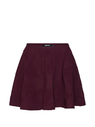 Rotate Birger Christensen Flower Short Skirt In Purple