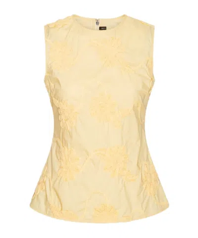 Rotate Birger Christensen Flower Sleeveless Top In Yellow