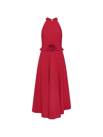 Rotate Birger Christensen Flower-detail Dress Red
