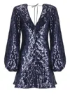 Rotate Birger Christensen Sequinned Mini Dress In Blue