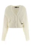 Rotate Birger Christensen 'fluffy Knit' Cardigan In White