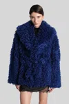 Rotate Birger Christensen Fur & Shearling In Blue