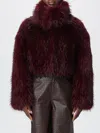 Rotate Birger Christensen Fur Coat Rotate Woman Color Brown In Burgundy