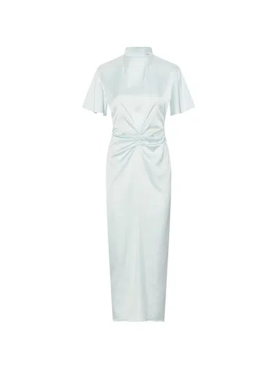 Rotate Birger Christensen Gathered Midi Dress In Green