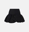 Rotate Birger Christensen Gathered Peplum Miniskirt In Black
