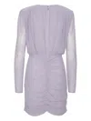 Rotate Birger Christensen Gathered Rose-embellished Mini Dress