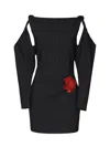 Rotate Birger Christensen Knotted Mini Dress In Black, White