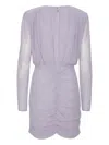Rotate Birger Christensen Gathered Rose-embellished Mini Dress
