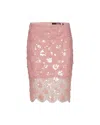 Rotate Birger Christensen Rotate Pink Skirt With Paillettes In 1922