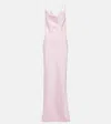 Rotate Birger Christensen Grace Satin Slip Dress In Pink