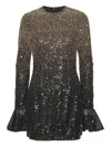 Rotate Birger Christensen Gradient Sequin Dress With Full Skirt Rotate In Multi