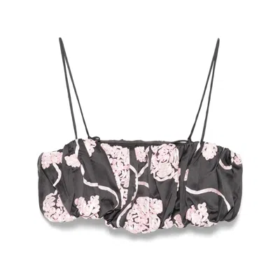 Rotate Birger Christensen Gray  Pink Tops In Grey/pink