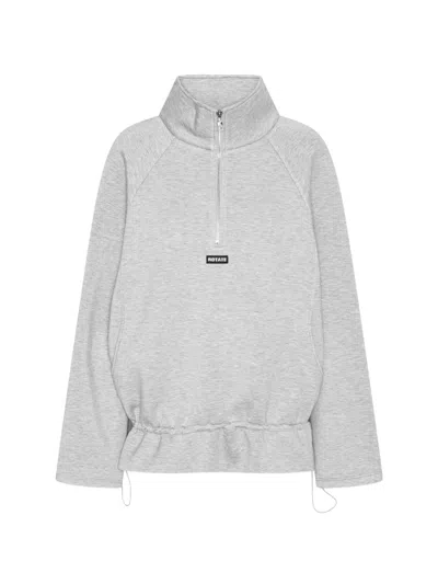 Rotate Birger Christensen Sweatshirt Mit Reissverschluss In Gray