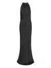 Rotate Birger Christensen Halter-neck Maxi Dress In Black