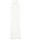 Rotate Birger Christensen Halterneck Maxi Dress In 白色