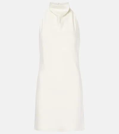 Rotate Birger Christensen Halterneck Satin Minidress In Beige