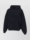 Rotate Birger Christensen Heavy Cotton Sweatshirt With Hood And Pouch Pocket In Black