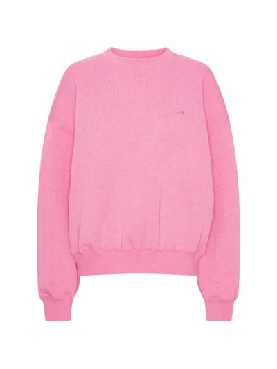 Rotate Birger Christensen Heavy Crewneck Sweatshirt In Pink