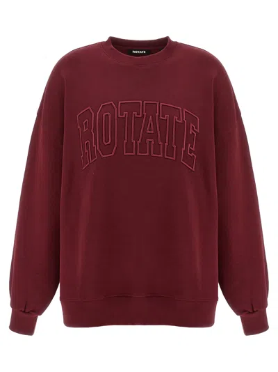 Rotate Birger Christensen Heavy Sweat Sweatshirt In Burgundy