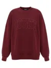 Rotate Birger Christensen Embroidered-logo Sweatshirt In Burgundy