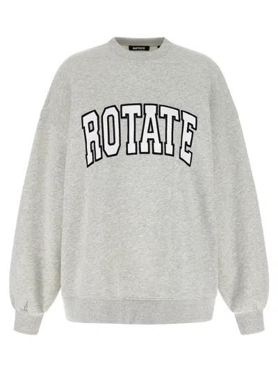 Rotate Birger Christensen Heavy Sweat Sweatshirt In White