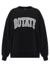 Rotate Birger Christensen Heavy Black Sweatshirt In Black