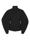 Rotate Birger Christensen Balloon-sleeve Shirt In Black