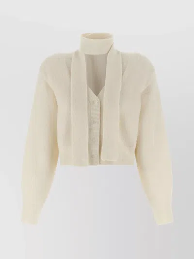ROTATE BIRGER CHRISTENSEN HIGH NECK LONG SLEEVE KNIT CARDIGAN