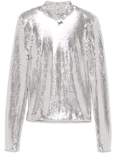 ROTATE BIRGER CHRISTENSEN ROTATE BIRGER CHRISTENSEN HIGH-NECK SEQUIN TOP