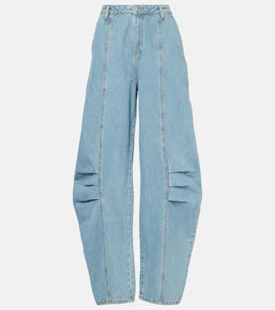 Rotate Birger Christensen Women's Blue Blue Sculptural Design Jeans