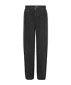 Rotate Birger Christensen Eyelet Pattern Studded Denim Trousers