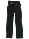 Rotate Birger Christensen Denim Straight-leg Jeans In Grey