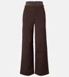 Rotate Birger Christensen High-rise Wide-leg Pants In Animal Print