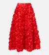 Rotate Birger Christensen Floral-appliqué Tulle Midi Skirt In High Risk