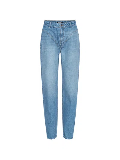 Rotate Birger Christensen Cutline-jeans Mit Hohem Bund In Blue
