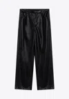 Rotate Birger Christensen Rotate Birgerchristensen Wide Leg 5 Pocket Pants In Black